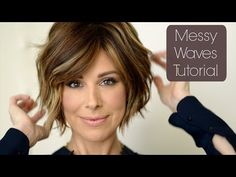 MESSY WAVES BOB HAIRSTYLE Tutorial for SHORT HAIR | Dominique Sachse - YouTube Wave Bob Hairstyles, Holiday Hair Tutorial, Messy Chic, Dominique Sachse, Messy Waves, Tutorial Hair, Holiday Hair