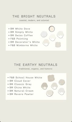 an info sheet showing the different types of materials