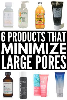 If you want to know how to get rid of large pores on your face, we're sharing our favorite natural remedies, along with 6 drugstore products that work fast! Large Pores On Face, Skincare For Large Pores, Open Pores On Face, Nose Pores