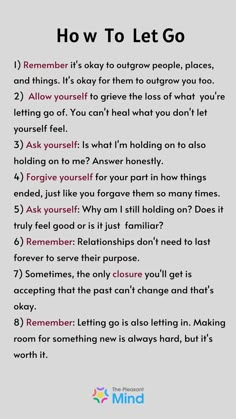 a poem that says how to let go