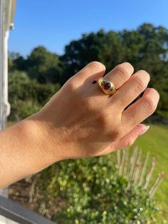 Beautiful GIA certified Burmese ruby ring in a 14k bezel setting. Weight is a comfortable 5gr and a US size 7.5 (easily sizable). According to GemGuide the wholesale price for a Burmese ruby is ~4000$/ct for a loose stone so this is a rare opportunity for extending your collection by a heirloom piece. Modern Ruby Ring With Bezel Setting, Modern Ruby Rings With Bezel Setting, Classic Ruby Ring With Tension Setting, Classic Round Ruby Ring With Tension Setting, Classic Ruby Ring With Polished Lab-created Ruby, Modern Ruby Birthstone Ring, Classic Lab-created Ruby Ring With Polished Finish, Classic Ruby Ring With Bezel Setting, Modern Ruby Ring With Polished Finish