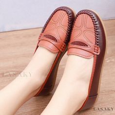 Lasaky - Padded Shoes with Slip-Resistant Properties Orange Loafers With Round Toe For Spring, Orange Round Toe Loafers For Spring, Spring Orange Loafers With Round Toe, Spring Orange Round Toe Loafers, Soft Sole Slippers, Shoe Sole, Flat Slipper, Coconut Fiber, Comfortable Flats