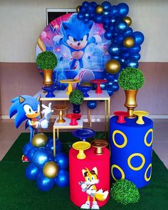 sonic the hedgehog birthday party decorations and balloons