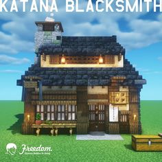 an image of a house in the middle of a field with text overlay that reads, kartana blacksmith