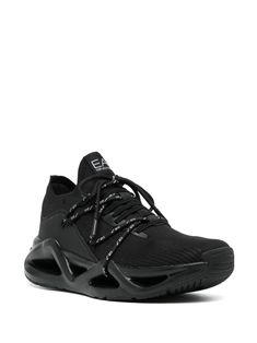 Find EMPORIO ARMANI Cut-out Chunky Sneakers on Editorialist. black round toe logo patch at the tongue front lace-up fastening branded insole chunky rubber sole Shopping Online Logo, Armani Logo, Formal Loafers, The Tongue, Chunky Sneakers, Leather Accessories, Sneakers Black, Emporio Armani, All Black Sneakers