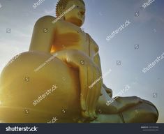 golden buddha statue sitting in the sun