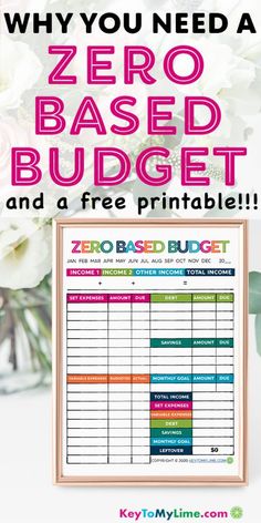 a free printable zero based budget sheet with text overlay that says, why you need a zero based budget and a free printable