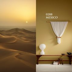 two pictures side by side with the same image in different frames, one showing sand dunes