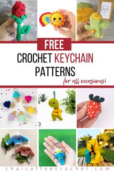 free crochet keychain patterns for all kinds of crafts and projects that are easy to make