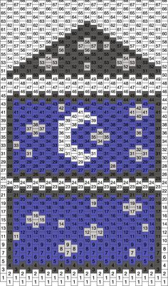 an image of a blue and white pixellated pattern with numbers in the shape of a cup