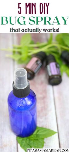 Pinterest image with text: blue cobalt spray bottle with bug spray and mint leaves and essential oils behind it Diy Flies Repellent, Homemade Mosquito Spray, Natural Bug Spray Recipe, Repel Mosquitos, Homemade Bug Spray, Diy Bug Spray, Bug Spray Recipe, Mosquito Spray, Tick Spray