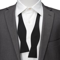 Show up to your black tie event with confidence with this black formal pinstripe bow tie. This black formal bow tie is made with 100% silk. Black Bow Tie With Bow Tie Back, Elegant Bow Tie With Inside Ties For Party, Elegant Black Tuxedo For Business, Tuxedo Bow For Black-tie Events, Classic Black Bow Tie Suit Accessories, Classic Black Bow Tie And Suit Accessories, Classic Black Bow Tie And Accessories, Classic Black Bow Suit And Tie Accessories, Black Formal Bow With Bow Tie Back