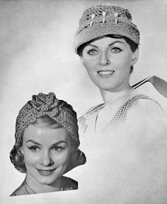 an old photo of two women with hats on their heads and one has a spoon in her hand