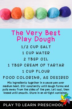 the very best play dough recipe