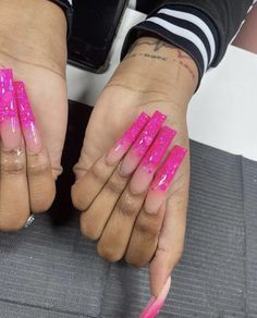 Acrylic Nails Coffin Ombre, Bedazzled Nails, Nail Board, Acrylic Toe Nails, Sassy Nails, Blue Acrylic Nails