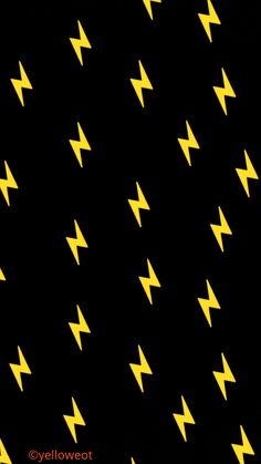 yellow lightning bolt pattern on black background