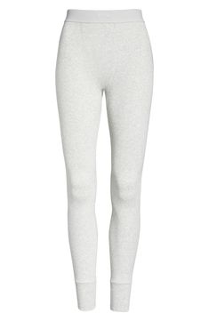 Soft thermal leggings that hug the body yet allow skin to breathe with ribbed stretch cotton are from Kim Kardashian West's highly sought-out SKIMS. Available in a range of five complementary colors, this comfortable style with a no-cut design and cover-stitch details, is destined to be a part of your regular lounge rotation. Style Name:Skims Cotton Rib Thermal Leggings (Regular & Plus Size). Style Number: 6016006. Gray Elastane Leggings For Loungewear, Basic Stretch Leggings For Loungewear, Stretch Ribbed Leggings For Loungewear, Tight Ribbed Leggings For Loungewear, Cotton Athleisure Activewear With Tight Fit, Comfort Stretch Athleisure Tights For Loungewear, Comfortable Fitted Cotton Leggings, Athleisure Comfort Stretch Tights For Loungewear, Comfortable Athleisure Tights For Loungewear