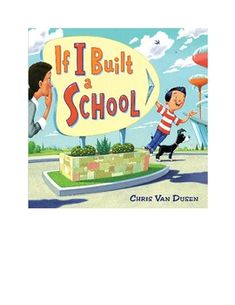 the cover of if i built a school, with an image of two children in front of