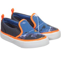 BILLYBANDIT Boys Blue Canvas Super Hero Trainers Blue Canvas