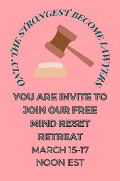 a pink poster with the words, you are inite to join our free mind rest