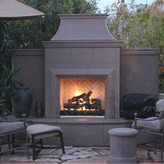 Charred Frontier Oak Gas Log Insert Vented Gas Fireplace, Vent Free Gas Fireplace, Outdoor Gas Fireplace, Backyard Fireplace, Outdoor Patio Space, Glass Fireplace, Fire Features, Fire Glass, Patio Spaces