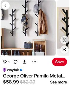 an ad for the george silver panda metal shoe rack, which is $ 69 99