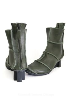 The Trippen Area Boot is edgy and bold, in a seasonal shade of forest green. Featuring a high-cut design, back zip, and raw seams that segment the upper, this boot stands tall on the iconic Trippen x + os sole. Take on the unknown and conquer your adventures in style! Leather upper Rubber x + os outsole  Back zipper cl Kedem Sasson, Boot Stand, Bryn Walker, Paper Lace, Miz Mooz, Wardrobe Inspiration, Fly London, The Unknown, Flat Sneakers