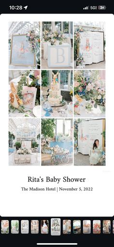 an image of a baby shower with pictures