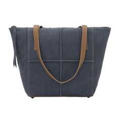 The Riley Tote by TrueLu Tan Tote Bag, Denim Tote Bags, Blue Purse