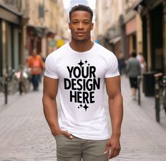 Customizable White T-shirt For Streetwear, Customizable White Streetwear T-shirt, White Crew Neck T-shirt With Branding, Customizable White Shirt For Streetwear, City Theme, T Shirt Mockup, Tshirt Mockup, Shirt Mockup, Size Charts