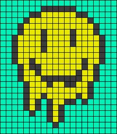 an image of a yellow and green pixellated skull