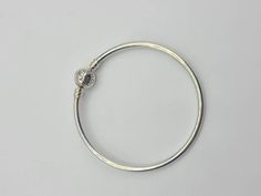 Designer Pandora 925 Silver Signature clasp Bangle Charm Bracelet Item w# 1527 Clean and in good condition 6.5 inch inner circumference Sterling Silver Bangle With Lobster Clasp, Sterling Silver Bracelet With Spring Ring Clasp, Silver Hoop Bracelets For Everyday, Silver Bangle Bracelet With Clasp, Bethlehem Pa, Pandora Charm, Bangle Bracelets With Charms, Charm Bangle, Bethlehem