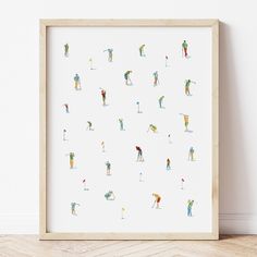 a picture of a group of people on skis Golf Prints Wall Decor, Golf Related Gifts, Mancave Art, Golf Puns, Golf Watercolor, Golf Locker, Golf Illustration, Golf Nursery, Golf Painting