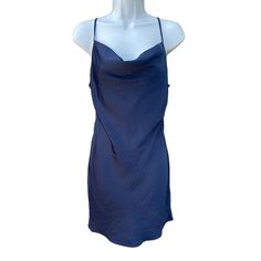 Nwt Urban Outfitters Size Small Mallory Cowl Neck Slip Dress. Shimmering Royal Blue Satin Dress With Back Zipper And Adjustable Straps. Chest Is Lined. Pit To Pit 17” And Length 33”. Royal Blue Satin Dress, Cowl Neck Slip Dress, Blue Satin Dress, Urban Outfitters Dress, Blue Satin, Satin Dress, Satin Dresses, Cowl Neck, Royal Blue