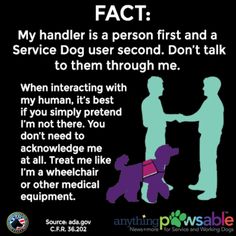 a poster with an image of two people shaking hands and a dog on the ground