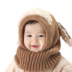 PRICES MAY VARY. 1.Material: Highest quality Cotton Blends。this winter earflap hat Size: Fit for Head circumference:17"-22";Full length:19";Width:9",Sized for 6 months to 3 Years babies toddlers boys and girls. 2. Puppy cute design outside, design simple weight is light, cap is soft, wearability is comfortable, bouncy cap Protect your baby's head face and neck can let the baby's head keep warm. 3. The children hat let your baby looks more cute,give your baby a stylish and warm winter. 4.Suitable Winter Hat Knitting Pattern, Baby Winter Hat, Boys Winter Hats, Toddler Hats, Hood Style, Hoodie Scarf, Hat For Baby, Cat Ears Hat, Baby Winter Hats