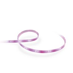 a pink led strip on a white background