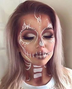 Unique Halloween Makeup, Make Up Diy, Halloween Make-up Looks, Den Mrtvých, Cute Halloween Makeup, Halloween Makeup Ideas, Halloween Makeup Pretty, Makeup Secret