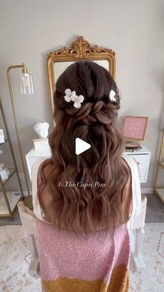 Homecoming Hairstyle, Cashmere Hair, Half Up Hairstyle, Jay Kay, Bridal Trial, Up Hairdos, Wedding Hair Up, Bridal Hair Clip, Hoco Hair Ideas