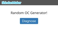 an image of a sign that says random oc generator diagnose on it