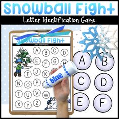 Crumple up the snowball alphabet printouts and let them fly with this fun letter game to play during the winter or during your weather theme! Sing the "Snowball Fight" song as students throw the lettered snowballs around the room. When the snowball song ends, pick up the closest snowball and identify the letter that lands at your feet! There are even recording sheets to add in letter matching with this snowball alphabet game!Such a fun way to learn the letters of the alphabet through play as one Polar Express Activities Preschool, Letter Identification Games, Turner Tots, Winter Alphabet, Name Activities Preschool, Alphabet Game, January Activities, Alphabet Activity, Winter Activities Preschool