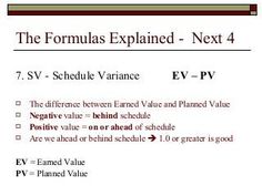 the formula for an explanated variable