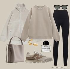 Errands Outfit Winter, Streetstyle Winter, Errands Outfit, Mode Casual, Activewear Fashion, Athleisure Outfits, Neutral Fashion, Comfy Fashion, Cute Everyday Outfits