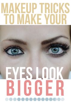 Make-up tricks. Eyes Look Bigger, Small Eyes, Make Up Inspiration, Makijaż Smokey Eye, Makeup Tricks, Eye Make, Health And Beauty Tips, All Things Beauty, Younique