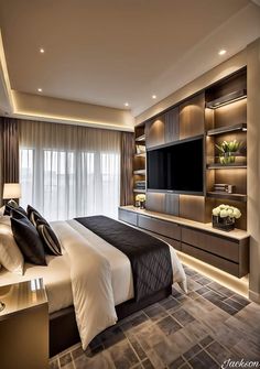 Minimalist Bedroom Decor, Luxury Bedroom Furniture, Modern Luxury Bedroom, تصميم للمنزل العصري, 아파트 인테리어, Home Design Living Room, Minimalist Bedroom, Luxurious Bedrooms, Cozy Bedroom