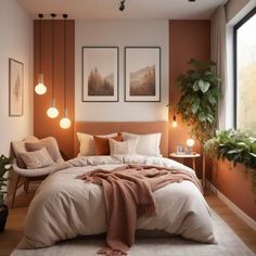 Neutral Terracotta Bedroom, Butterscotch Bedroom, Desert Tone Bedroom, Warm Bedroom Aesthetic Cozy, Cosy Bedroom Paint Colours, Burnt Orange And Cream Bedroom, Sand Color Bedroom, Cozy Bedroom Wall Colors, Small Bedroom Wallpaper Ideas