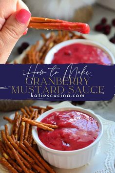 Use up leftover cranberry sauce and make this super simple recipe for Cranberry Mustard Sauce. Perfect for dipping with pretzels, on a cheese board, or even on meat. Cranberry Sauce Dip, Pioneer Woman Cranberry, Honey Mustard Sauce Recipe, Cranberry Honey, Cranberry Mustard, Easy Dipping Sauce, Mustard Dip, Jellied Cranberry Sauce, Mustard Dipping Sauce