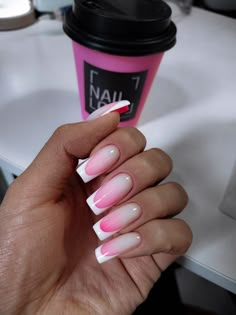 Easy Nail Polish, White Gel Nails, Girly Acrylic Nails, Nails Only, Vacation Nails, White Nail, New Nails, Fire Nails