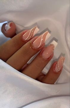 Quartz Nails, Formal Nails, Girly Acrylic Nails, Classy Acrylic Nails, Nail Swag, White Nail, Acrylic Nails Coffin Short, Short Acrylic Nails Designs