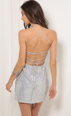 Cheap Fitted Shimmer Dresses, Cheap Silver Mini Dress For Night Out, Cheap Silver Mini Dress For Women, Cheap Mini Length Shimmer Dresses, Silver Hoco Dresses Short Tight, Party Sequin Dress, Winter Formal, Loungewear Jumpsuit, Body Dress